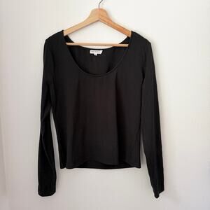 Good American Scoop Neck Long Sleeve Tee Sz XXL